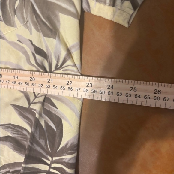 Tori Richard Hawaiian Shirt Sz XL Mens Yellow Monstera Leaves Tropical Cruise - Picture 9 of 13